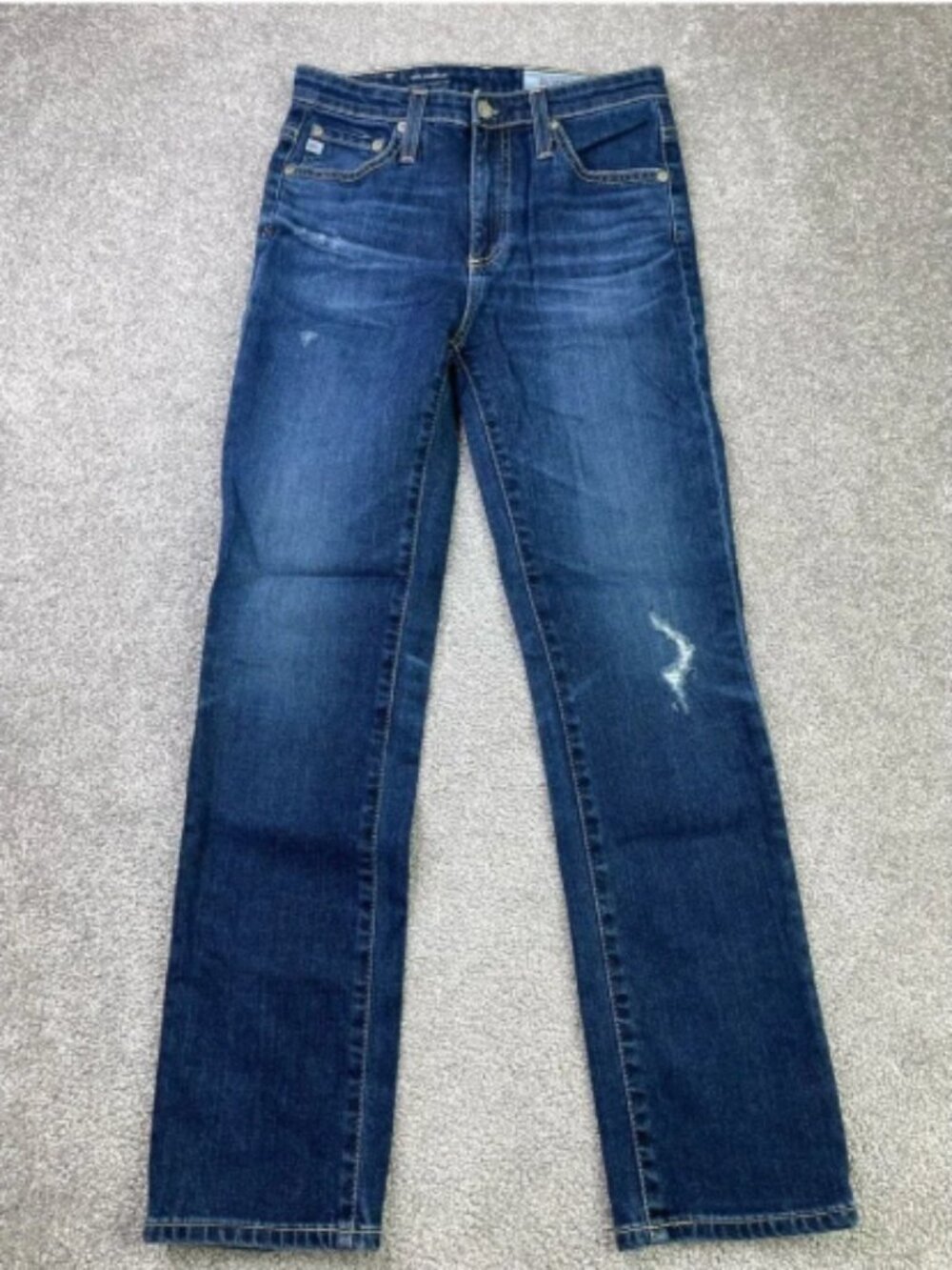 AG Adriano Goldschmied The Isabelle High Rise Straight Crop Jeans 24R